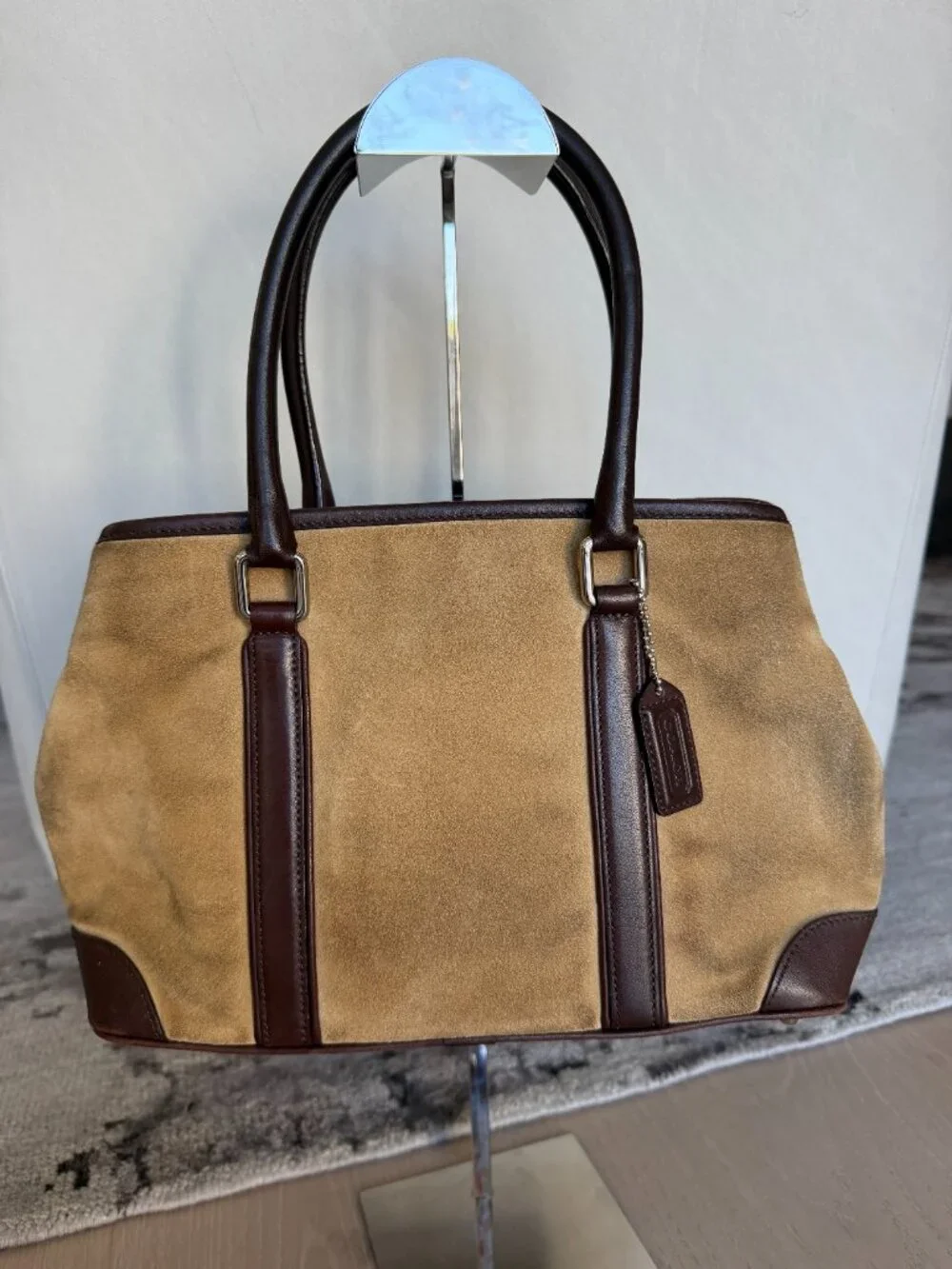 Vintage Y2K Coach Hamptons Suede Satchel